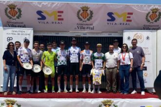 Podio final del 78 GP Vila-real de Ciclisme 2026 (Foto: @GPvilaciclisme)