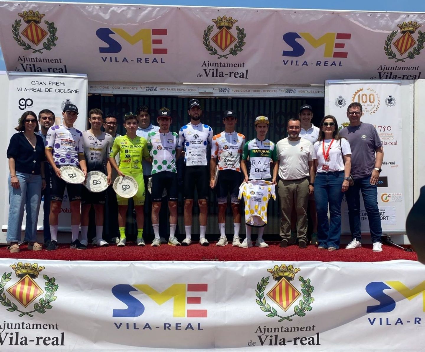 Podio final del 78 GP Vila-real de Ciclisme 2026 (Foto: @GPvilaciclisme)
