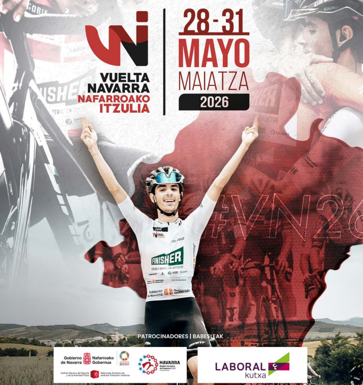 El Pelotón PREVIA | Las cuatro etapas de la prestigiosa Vuelta a Navarra cierran el intenso mes de mayo Cartel Vuelta Navarra 2026