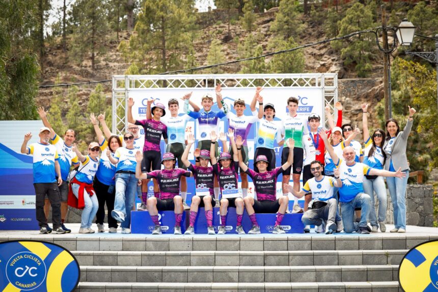 El Pelotón Jose Vega (Electromercantil GR-100) culmina una remontada legendaria para llevarse la Vuelta a Tenerife Junior