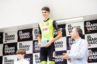 Maxime Luzi, primer líder de Bidasoa Itzulia (Foto: Álvaro García)