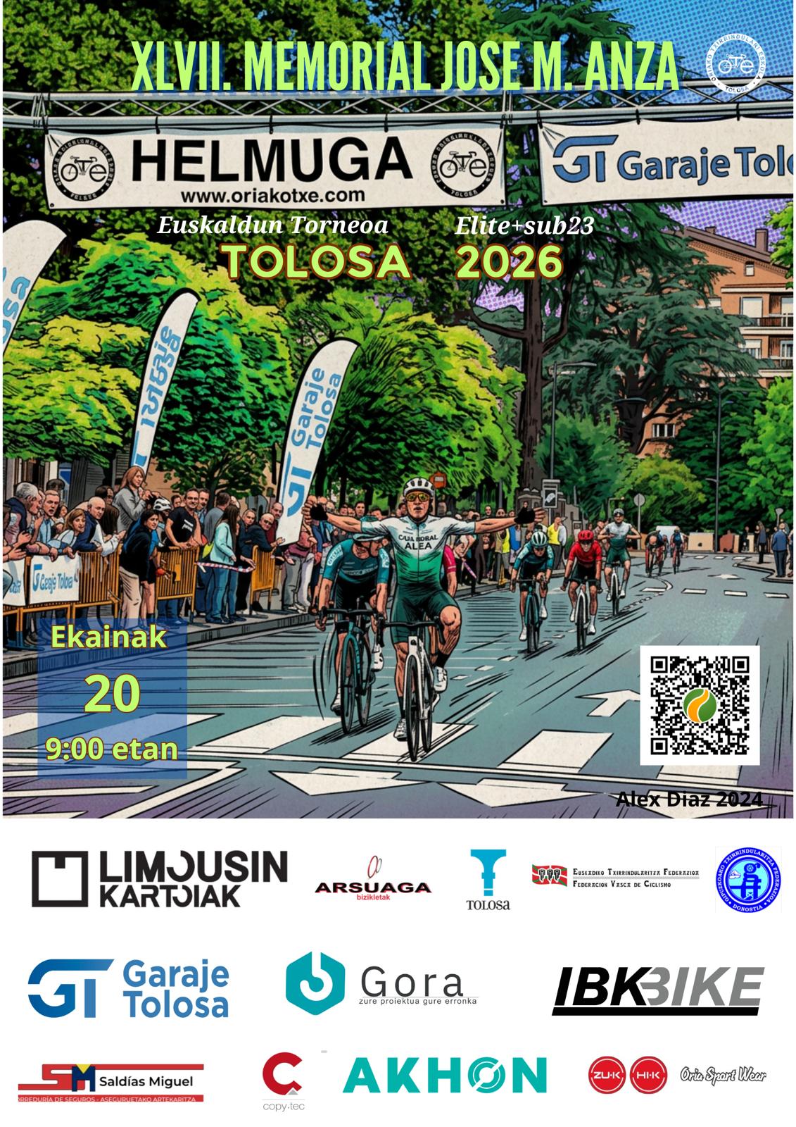Cartel del Memorial Jose María Anza de Tolosa - Torneo Euskaldun 2026