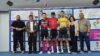 Podio de la 1ª etapa del Cinturón de La Mancha 2026 con Kevin González como ganador (Foto: @FBarceloTeam)