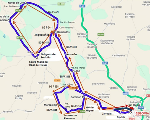 Plano de la 42 Vuelta a los Pinares Segovianos 2026