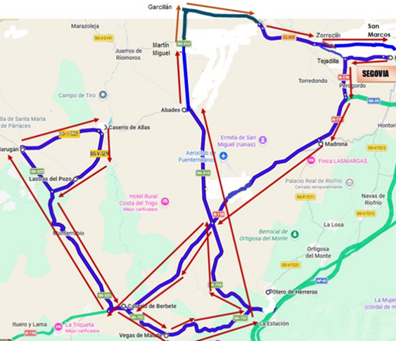 Plano de la 64 Vuelta a Segovia 2026