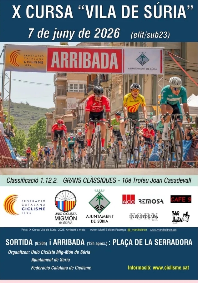Cartel de la X Cursa Ciclista Vila de Súria - Grans Clássiques 2026