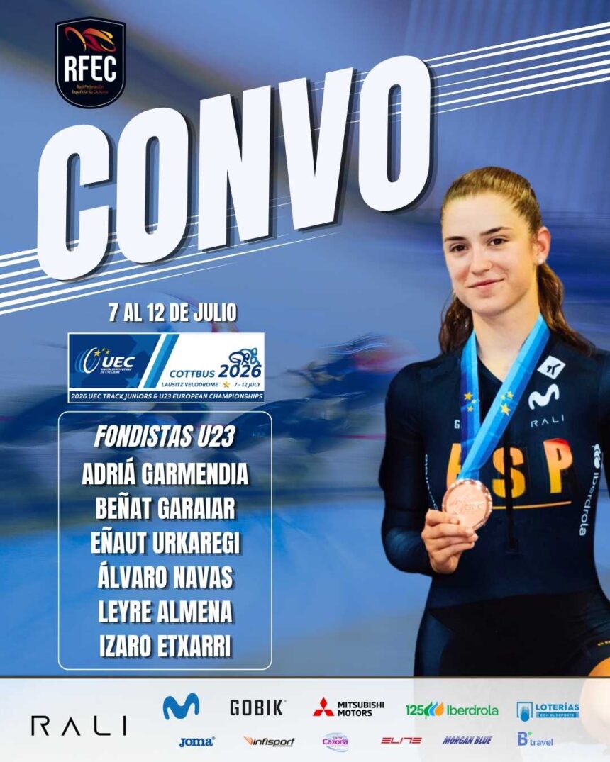 El Pelotón Convocatoria de la Selección Española para el Europeo de Pista júnior y sub23 de Cottbus