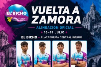 El Pelotón El Bicho - Plataforma Central Iberum afronta cuatro días decisivos en la Vuelta a Zamora