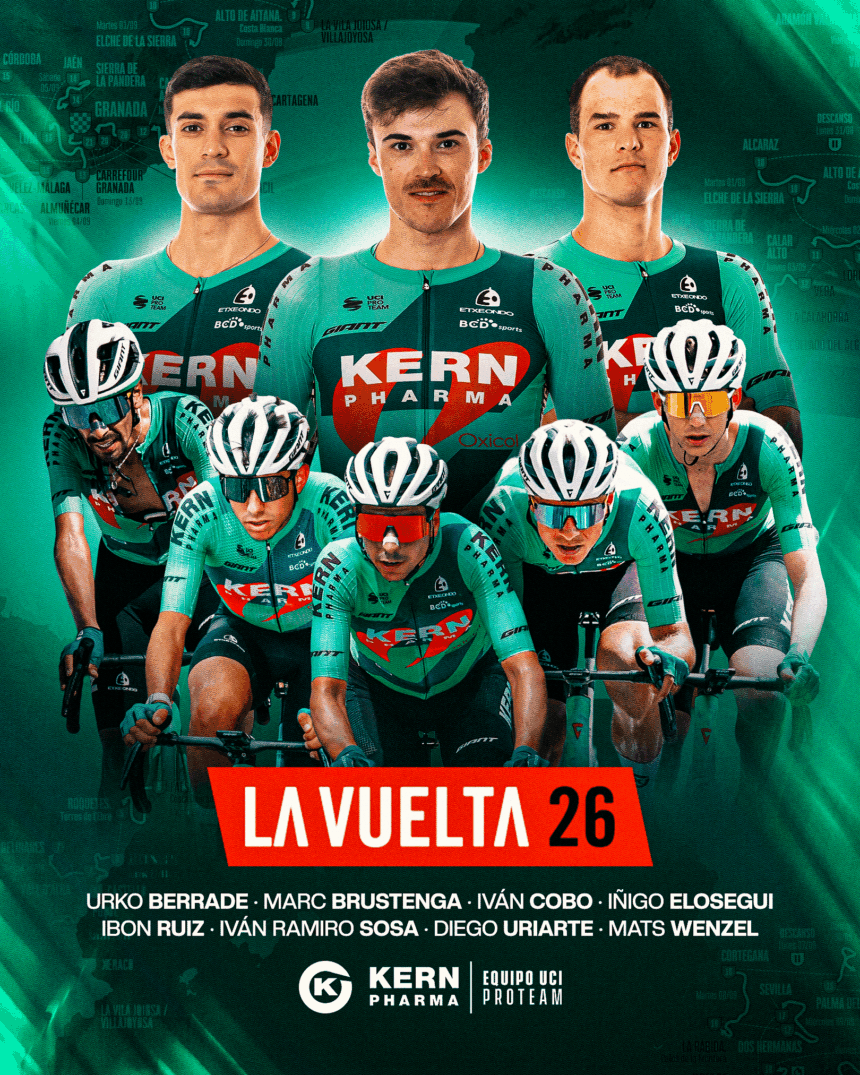 El Pelotón La alineación del Equipo Kern Pharma para la Vuelta a España Kern Pharma La Vuelta 2026