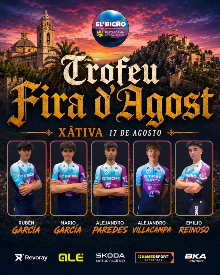 El Pelotón El Bicho - Plataforma Central Iberum afronta el Trofeo Fira d'Agost de Xàtiva con el regreso de Emilio Reinoso El Pelotón El Bicho - Plataforma Central Iberum afronta el Trofeo Fira d'Agost de Xàtiva con el regreso de Emilio Reinoso