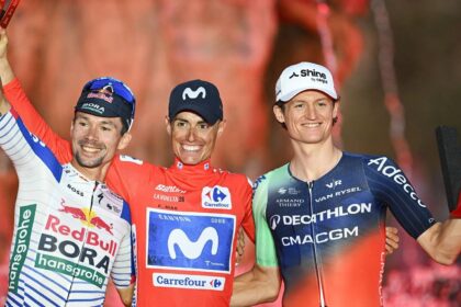Pódium La Vuelta 2026 Enric Mas Movistar Team