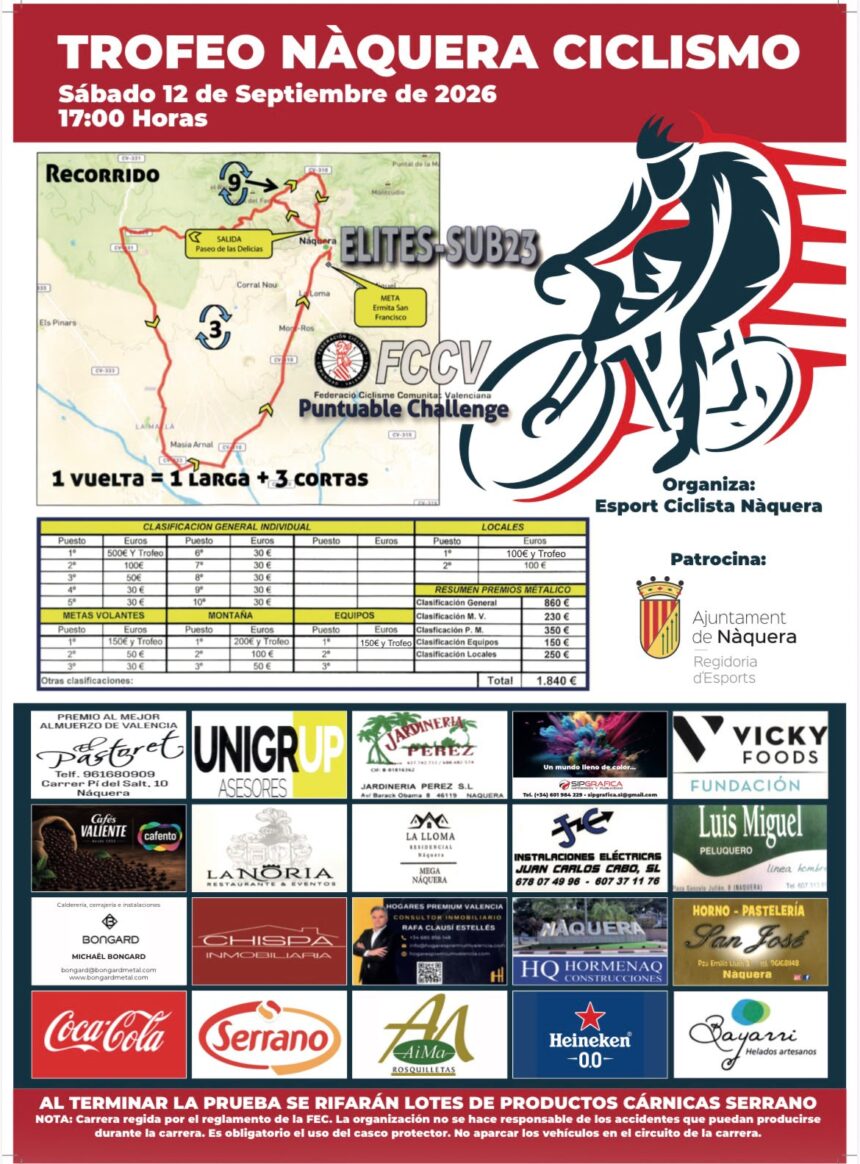 Cartel del GP Náquera de Ciclismo 2026
