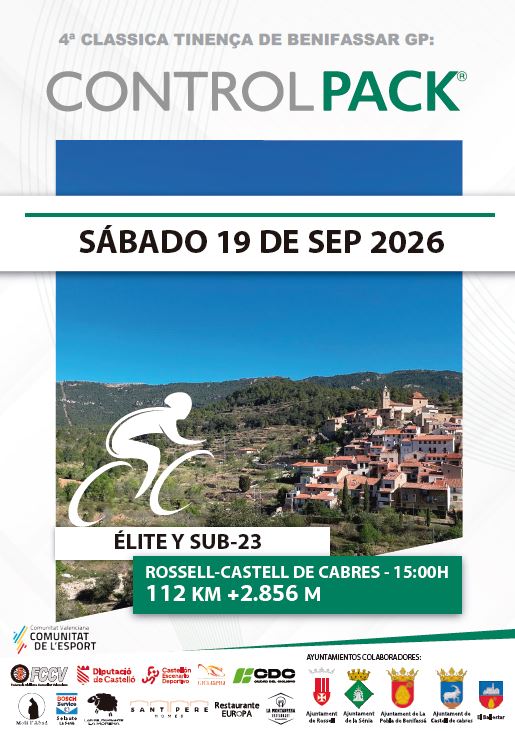 El Pelotón PREVIA | La montaña de El Rossell vuelve a protagonizar la Clàssica La Tinença-GP Controlpack Cartel IV Clàssica La Tinenca - GP Controlpack de El Rossell 2026
