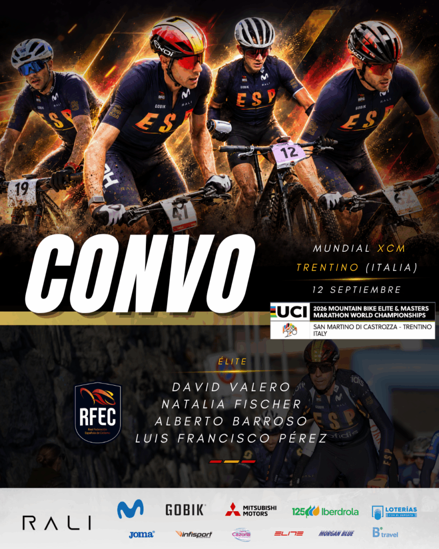 El Pelotón David Valero y Natalia Fischer lideran la convocatoria de la Selección Española para el Mundial de XCM