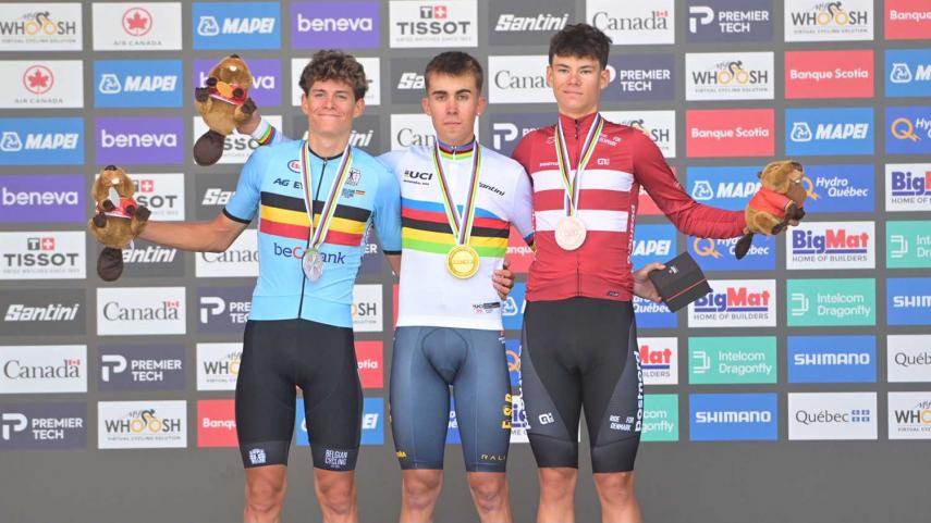 El Pelotón Benjamín Noval abre la historia: primer campeón del mundo júnior contrarreloj español