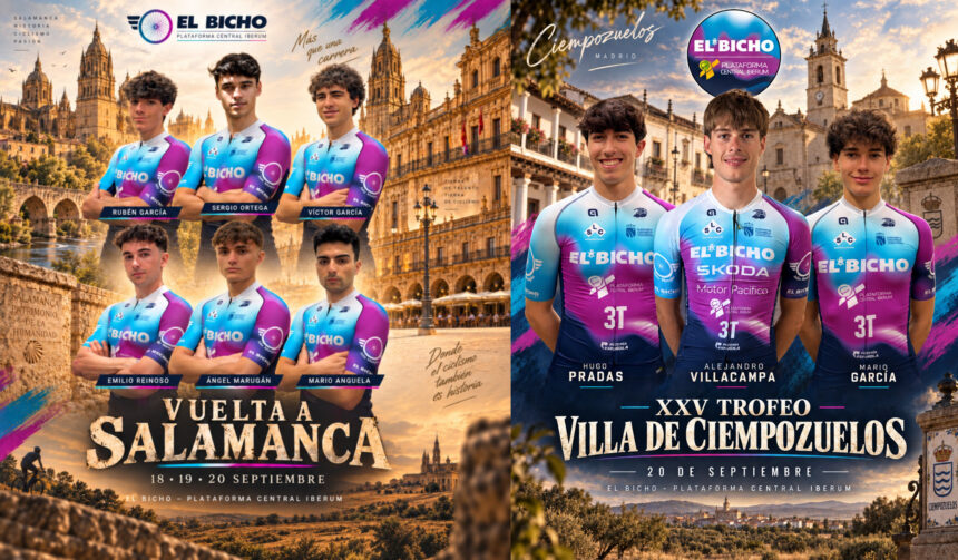 El Pelotón El Bicho - Plataforma Central Iberum compite en dos frentes con la Vuelta a Salamanca y el Trofeo Villa de Ciempozuelos