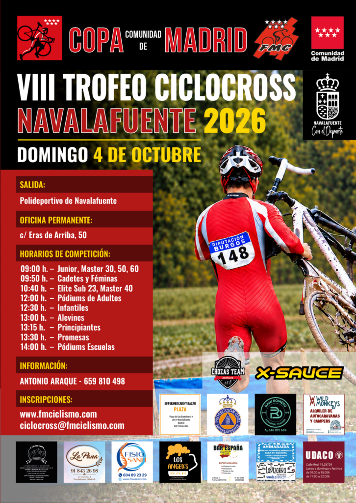 El Pelotón PREVIA | Navalafuente recupera el ciclocrós para abrir la Copa Comunidad de Madrid
